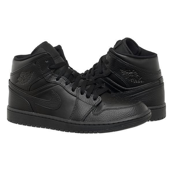 Кросівки чоловічі Jordan 1 Mid Triple Black (554724-091) 554724-091 фото